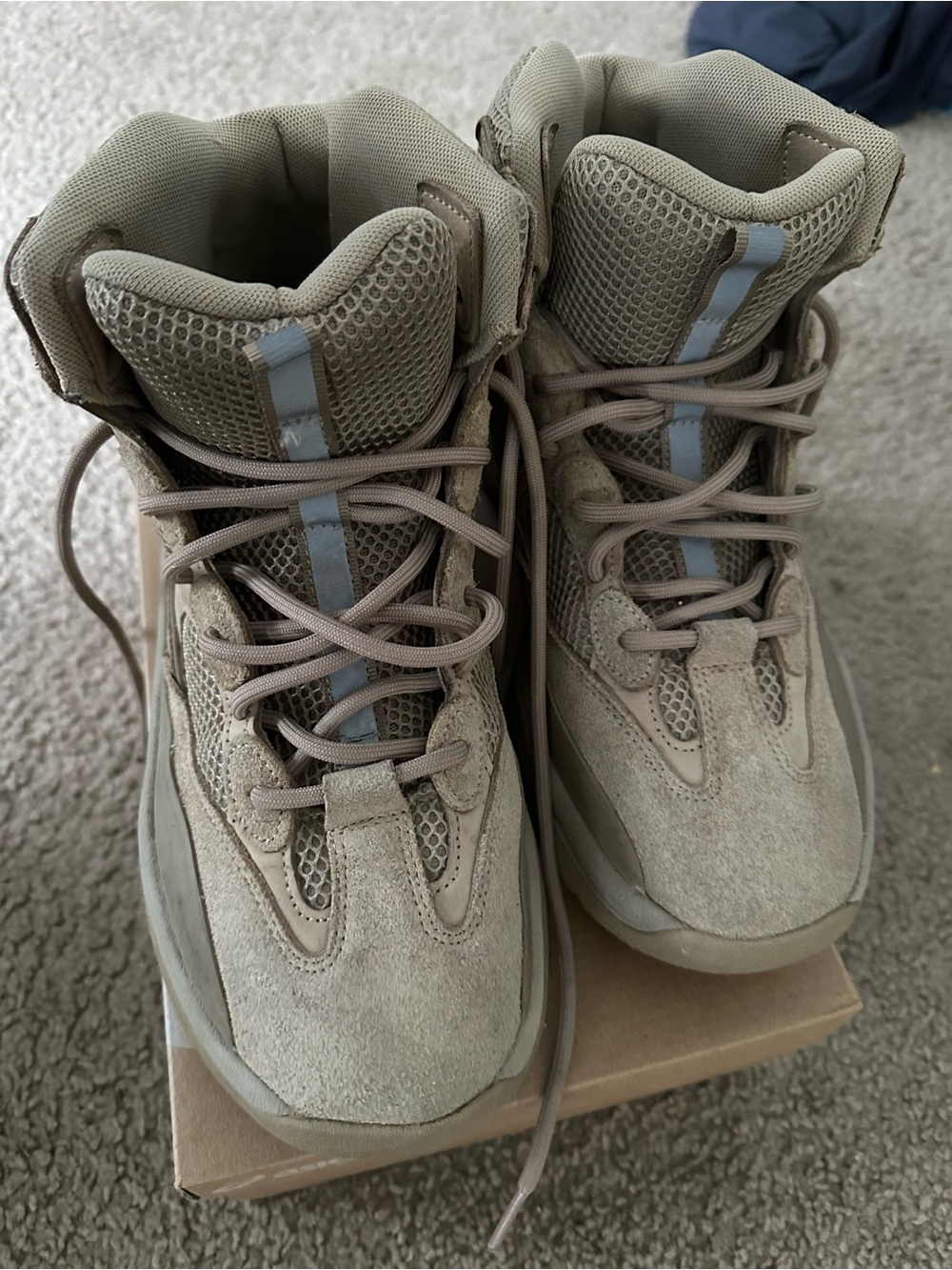 Yeezy Kids High-Top Boots in Tan